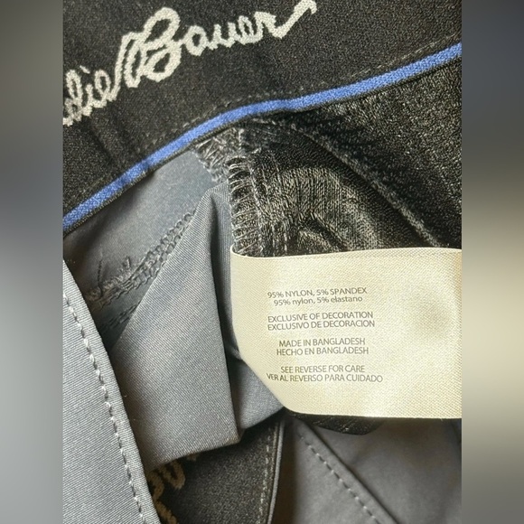 Eddie Bauer Nylon Pants Mens 38 X 30 Gray Khaki Stretch Hiking Travel Outdoor - Picture 11 of 11